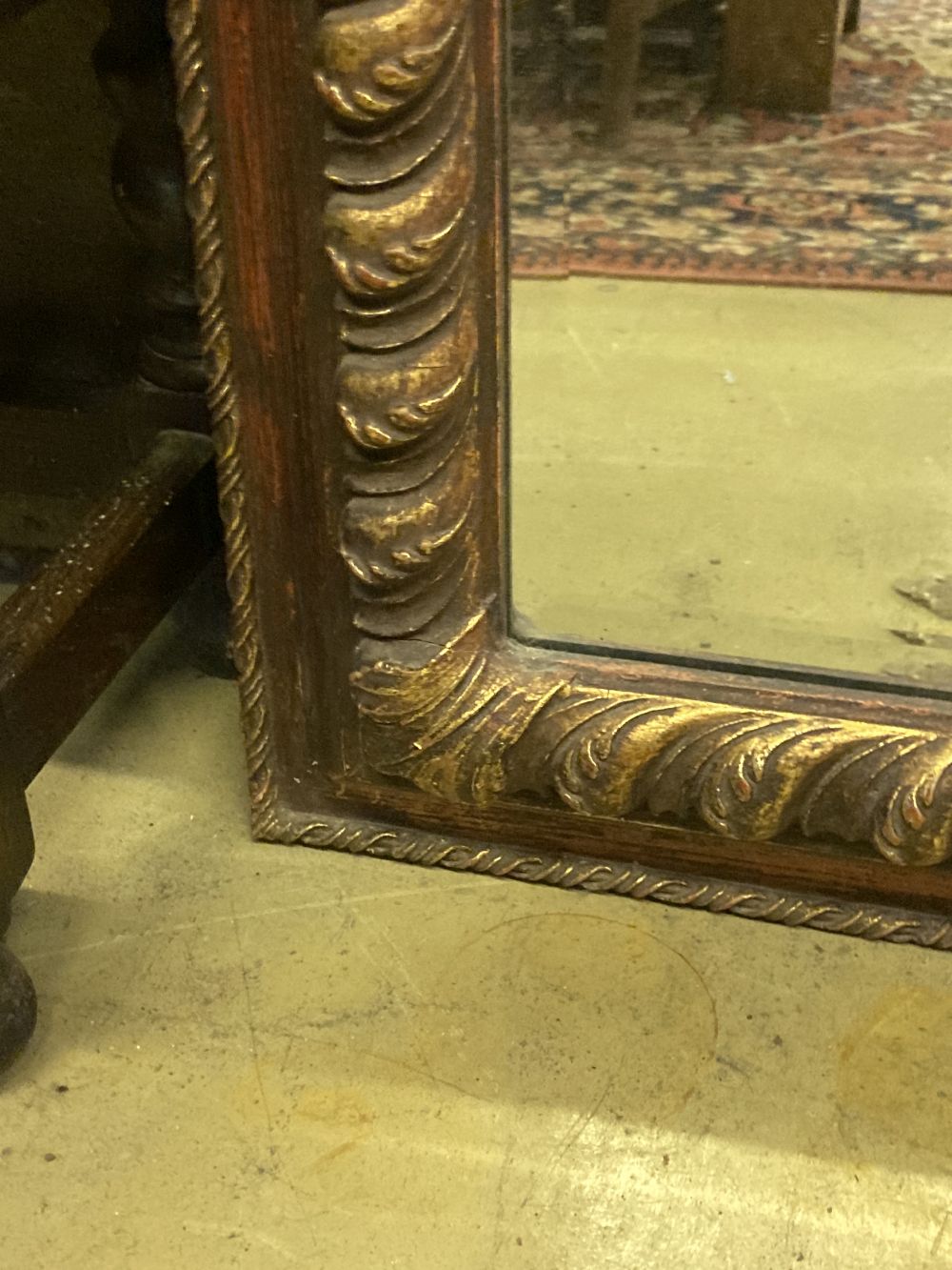 A Victorian style arched overmantel mirror, width 106cm height 150cm.